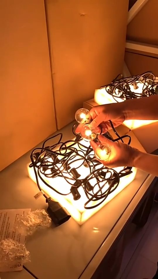  Wedding Christmas Decorative Lighting Twinkle Festival Fairy Light Globe Filament LED Bulb G40 Festoon String Light Products | Wenda Deco 