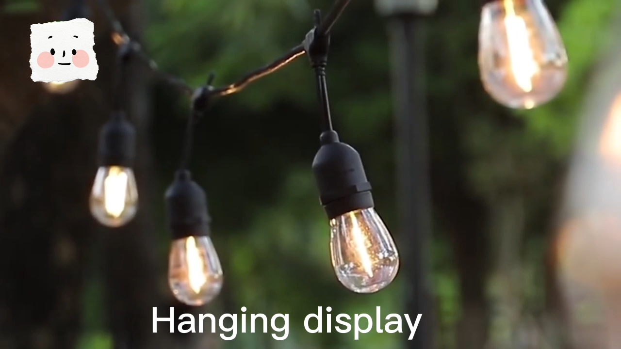 Wholesale price decorative lighting ramadan led outdoor garden string light 48FT S14 e27 led bulb string lights 1