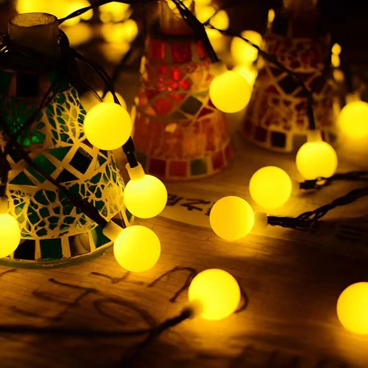 Lampu senar surya 100 LED lampu Natal peri tahan air kawat tembaga surya lampu senar led untuk halaman teras 1