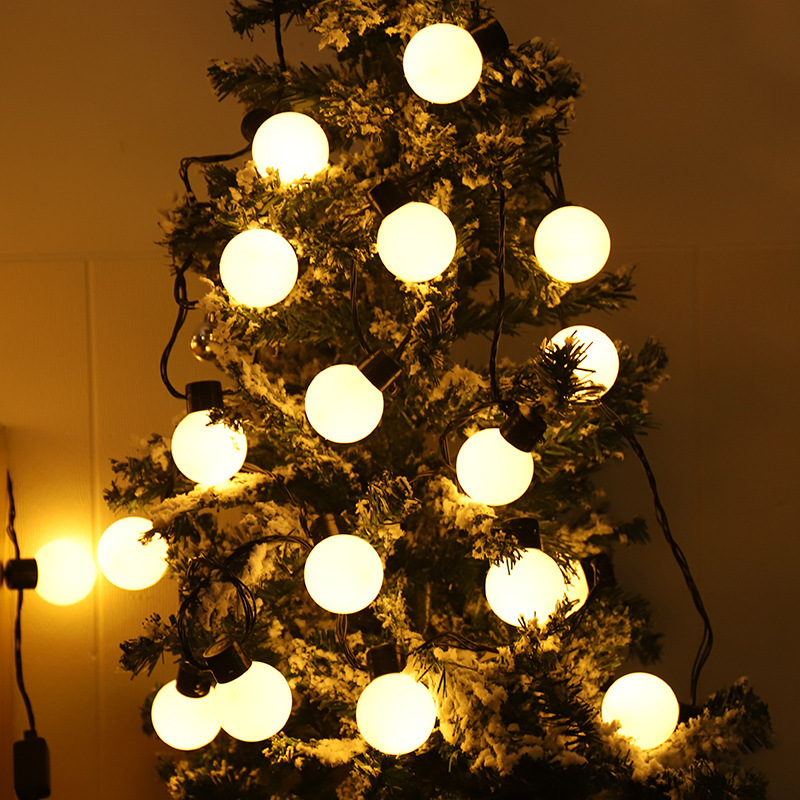  Intro to LED colored light round ball light G50 low voltage outdoor wedding Christmas decoration light event publicity atmosphere Wenda Deco 