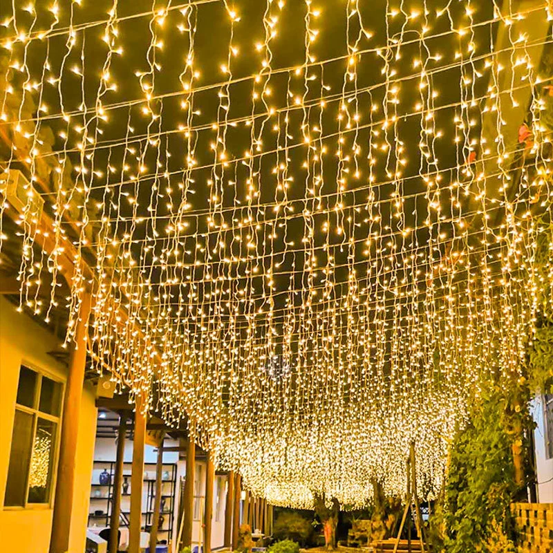 Christmas decorations curtain lamp LED String Lights Flash med starburst Icicle lamp fairy led Garland curtain light12 1