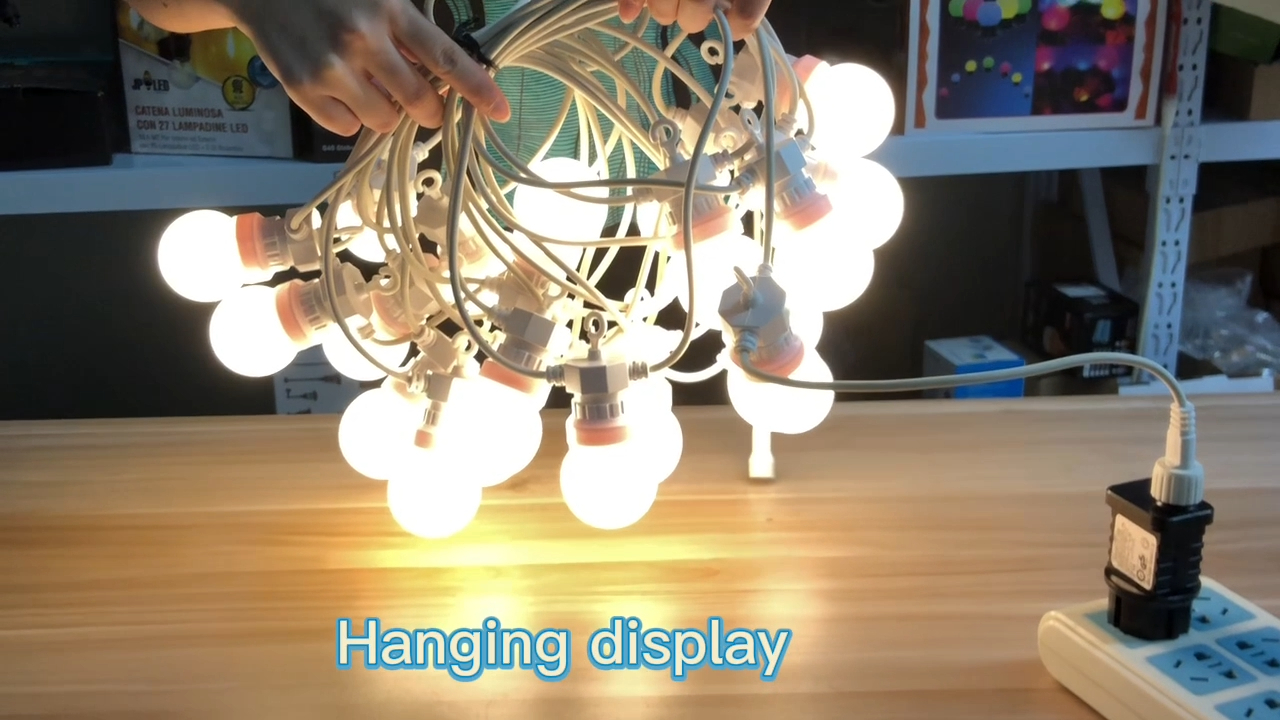 Lampu Festoon Tegangan Rendah Bohlam G50 Lampu Karangan Bunga Sabuk Tahan Air Luar Ruangan Led G50 Lampu Tali Global 1