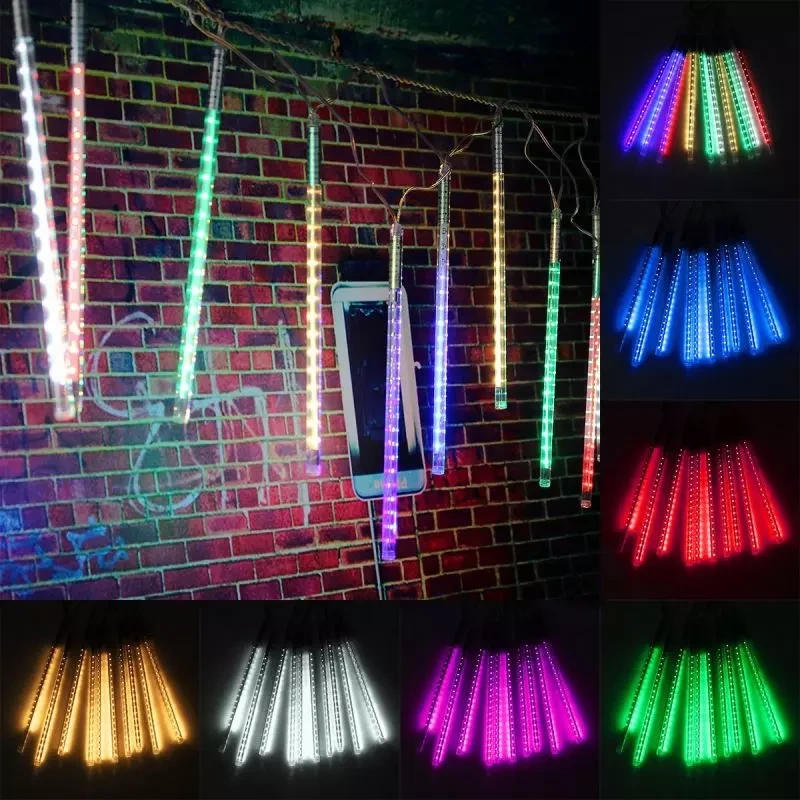 Самая лепшая якасць Smd3528 Outdoor Tree Decorative LED Meteor Rain Light Snowfall Lights Factory 1