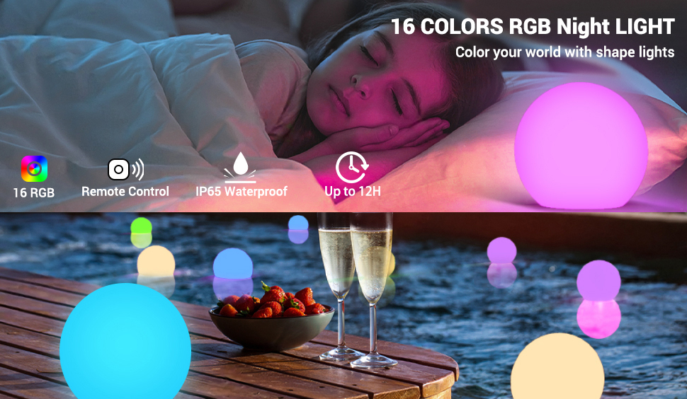 中国からの LED 家具ライト メーカー向けのカスタマイズされたカスタマイズされた LED ライト ボール RGB |ウェンダ・デコ 10