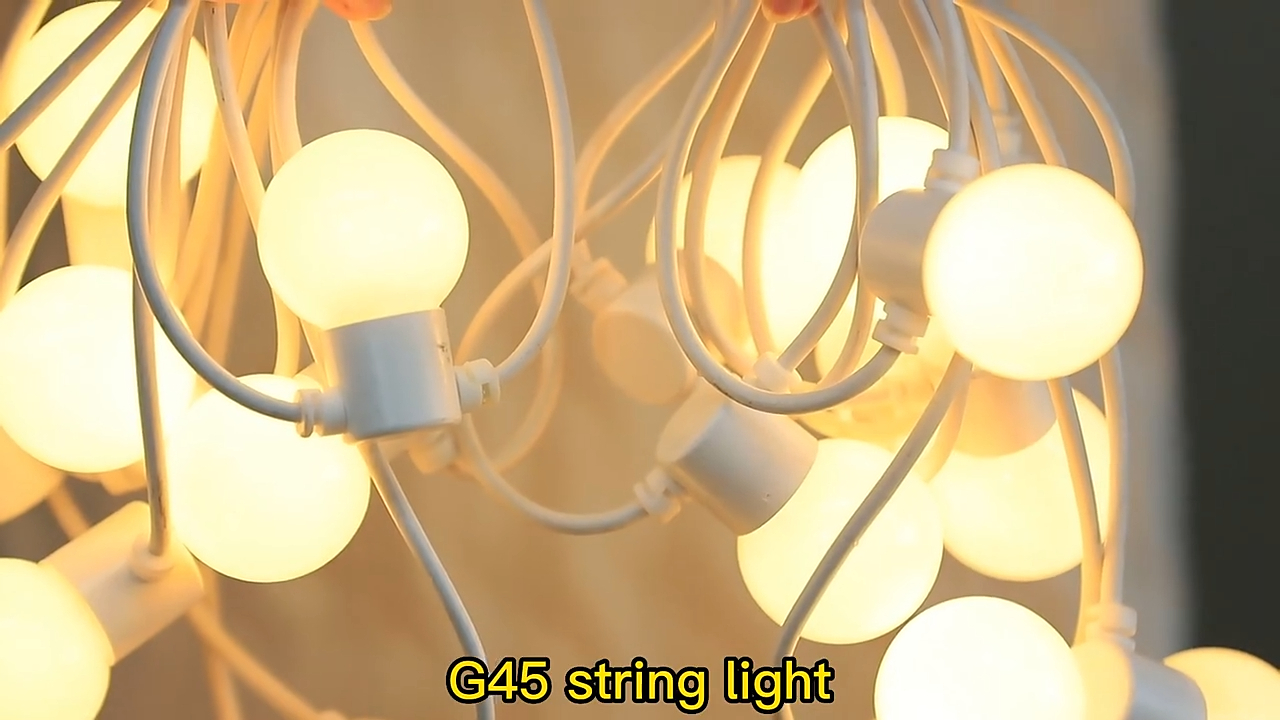 wendadeco holiday lighting Backyard led string light outdoor Garden Decor Warm White G45 patio string light 1