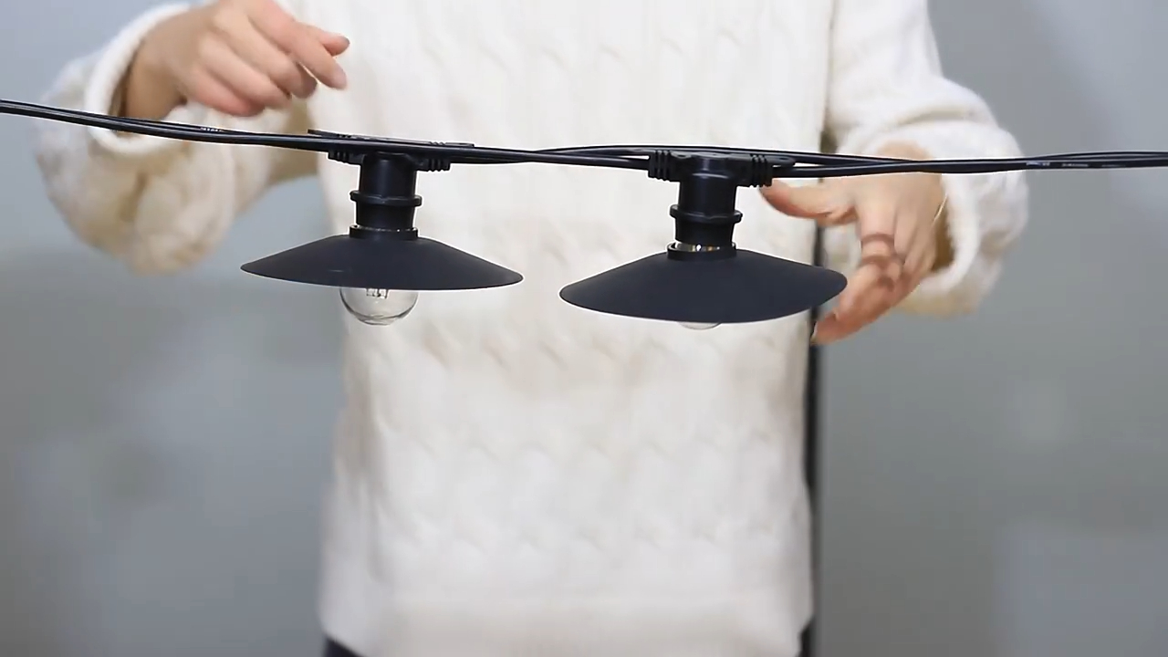  round festoon lights with plastic lampshade Supplier & manufacturers | Wenda Deco 