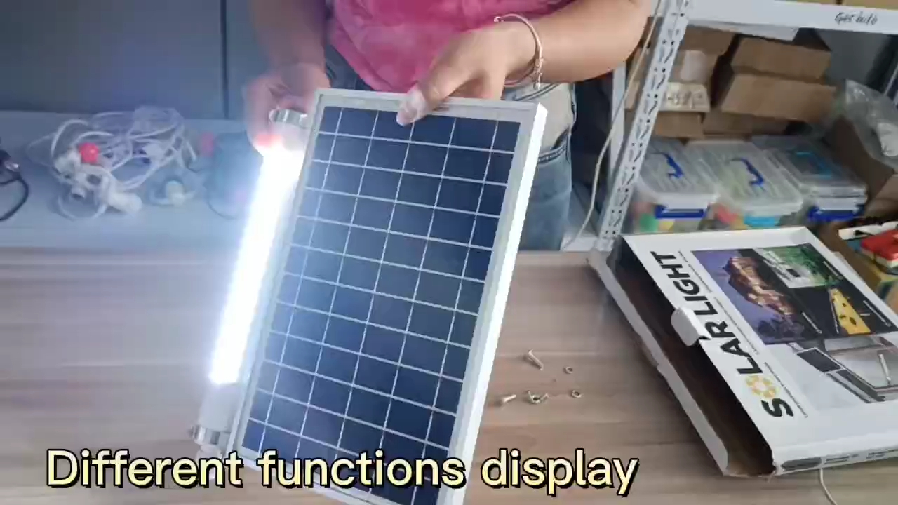 wholesale 60w 80w 100w IP65 waterproof solar led tube light with panel ouotodor solar power fluorescent lamp1 1