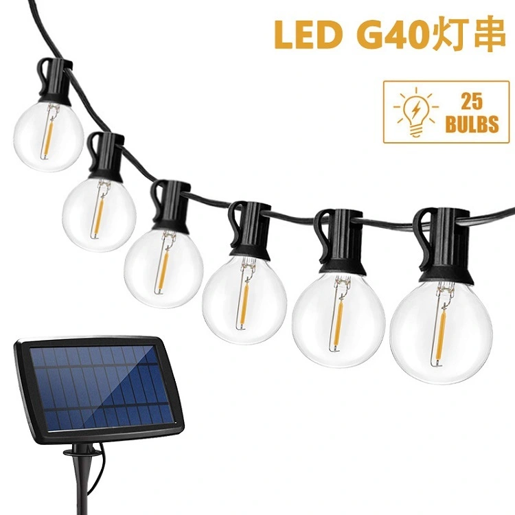 Profesional 25FT 50FT 100FT G40 Solar dipimpin produsen lampu memperhiasi Produk | Wenda Deco 1