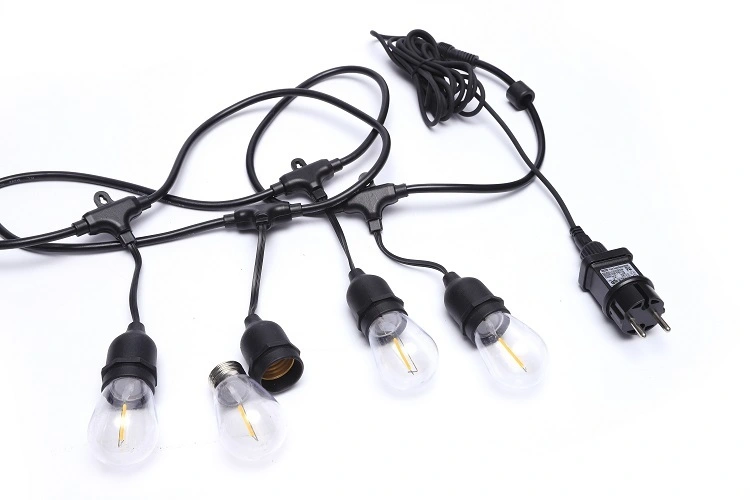 Produttori di luci esterne a goccia E27 con luce a festone a led impermeabili IP65 di fornitura professionale di fabbrica 1
