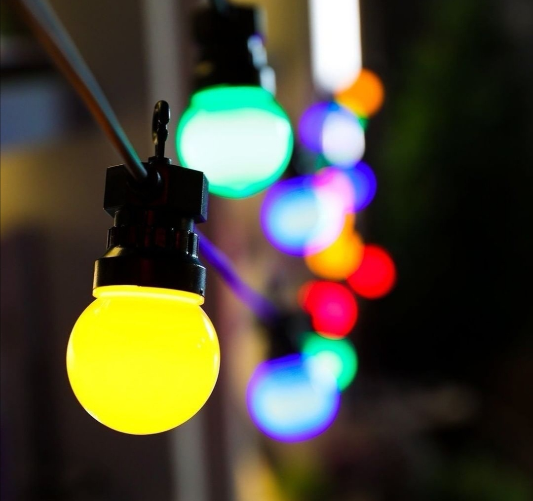 Corda de luzes solares de jardim de qualidade G50 lâmpada fabricante Wenda Deco 12