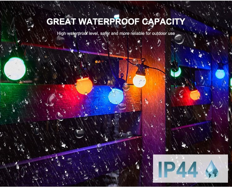 Corda de luzes solares de jardim de qualidade G50 lâmpada fabricante Wenda Deco 13