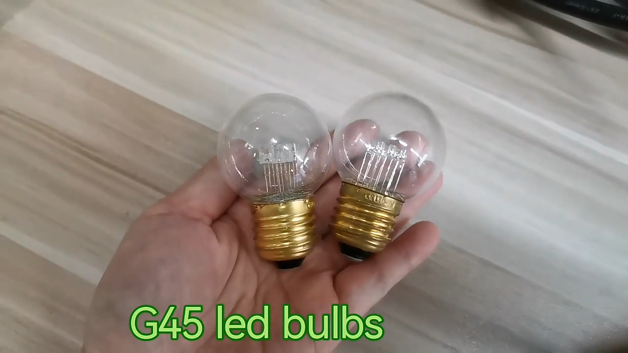 China supplier holiday lighting lights 220v waterproof IP65 E27 DIP lamps 1w G45 globe PC bulbs led clear bulb lamp 1