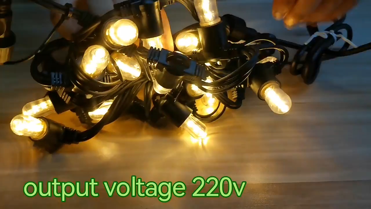 wendadeco IP44 ยาง E14 ตกแต่งคริสต์มาสสายยางกันน้ำ led string light LED ลาน string light สวน us 1