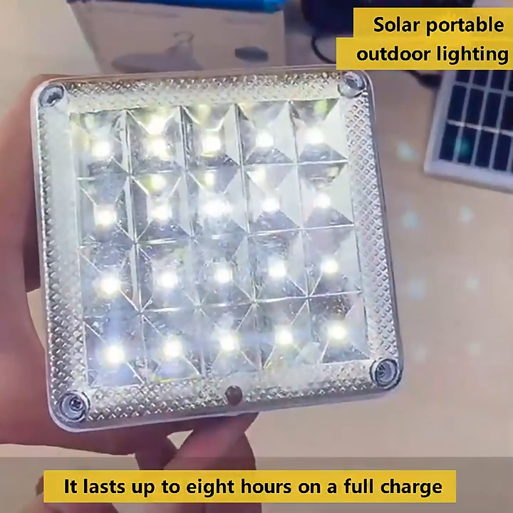 Luce solare da campeggio per esterni Lampada solare a led impermeabile DC5v Luce di emergenza solare portatile med starburst ricaricabile 1