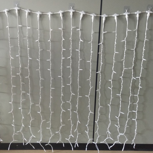 wendadeco Illuminazione decorativa natalizia impermeabile Ghirlanda Tenda a goccia Finestra Fata Ghiacciolo Luce a LED 7