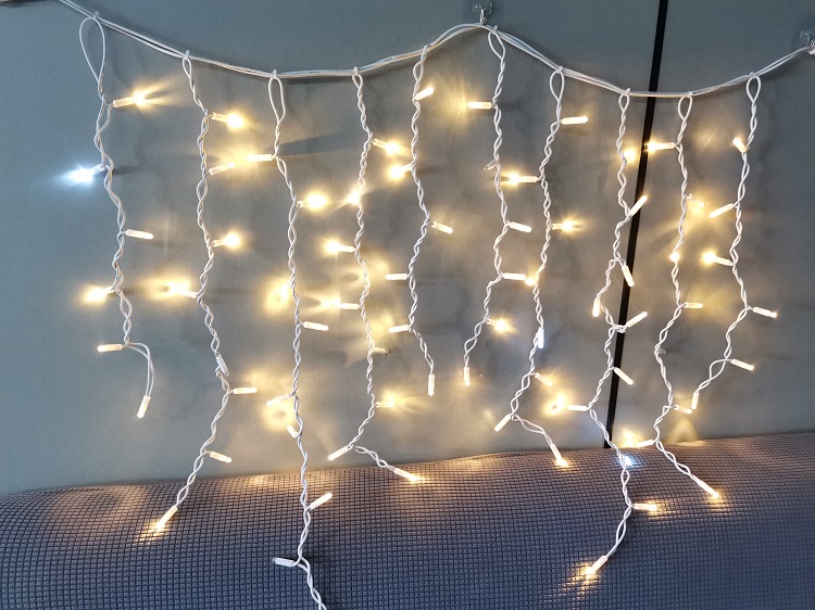 wendadeco Illuminazione decorativa natalizia impermeabile Ghirlanda Tenda a goccia Finestra Fata Ghiacciolo Luce a LED 10