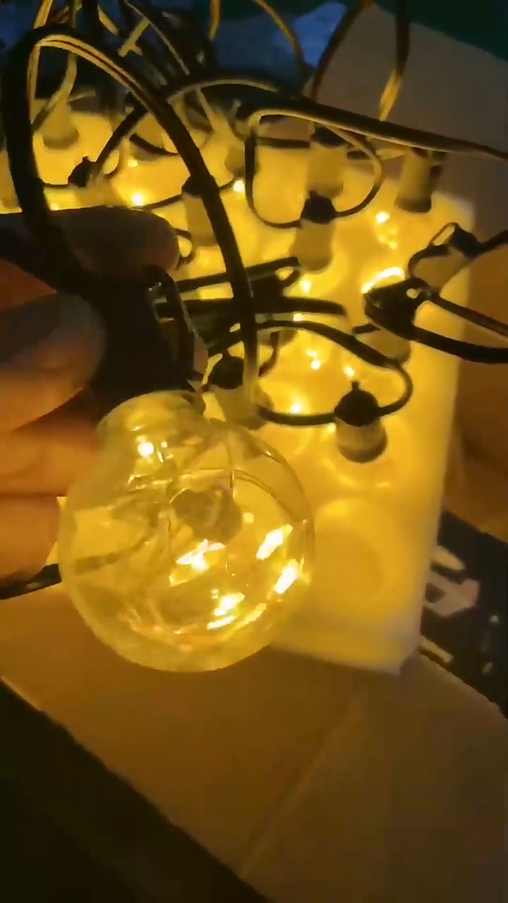 Diskon Besar Lampu Tali Luar Ruangan 7.6M Dekorasi Pesta LED Lampu Tali G40 220V Bohlam G40 Lampu Natal1 1