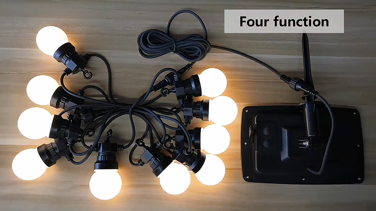 Vintage G50 Bulbs solar string Holiday lighting G50 lights string Commercial Decorative led Light solar med starburst st 1