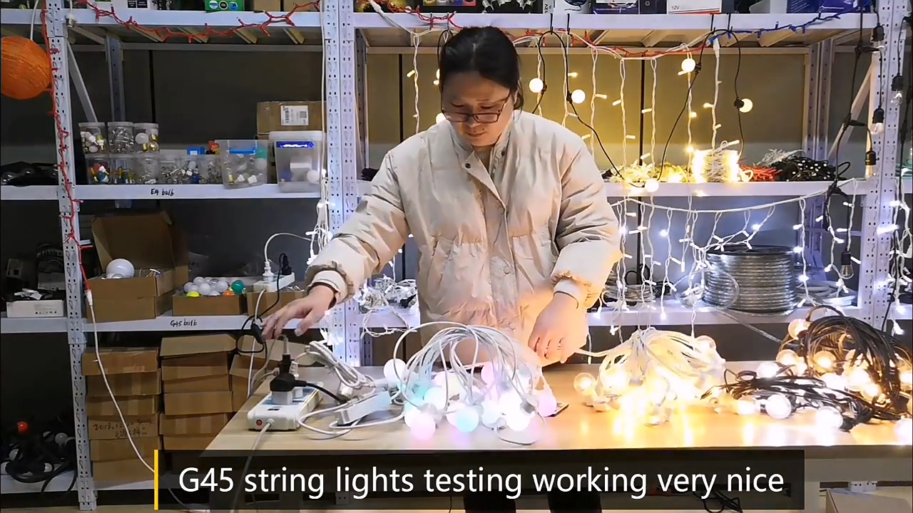 wendadeco outdoor waterproof 5M 10m G45 LED Bulb Globe ball Garden String Light LED christmas Festoon Light 1
