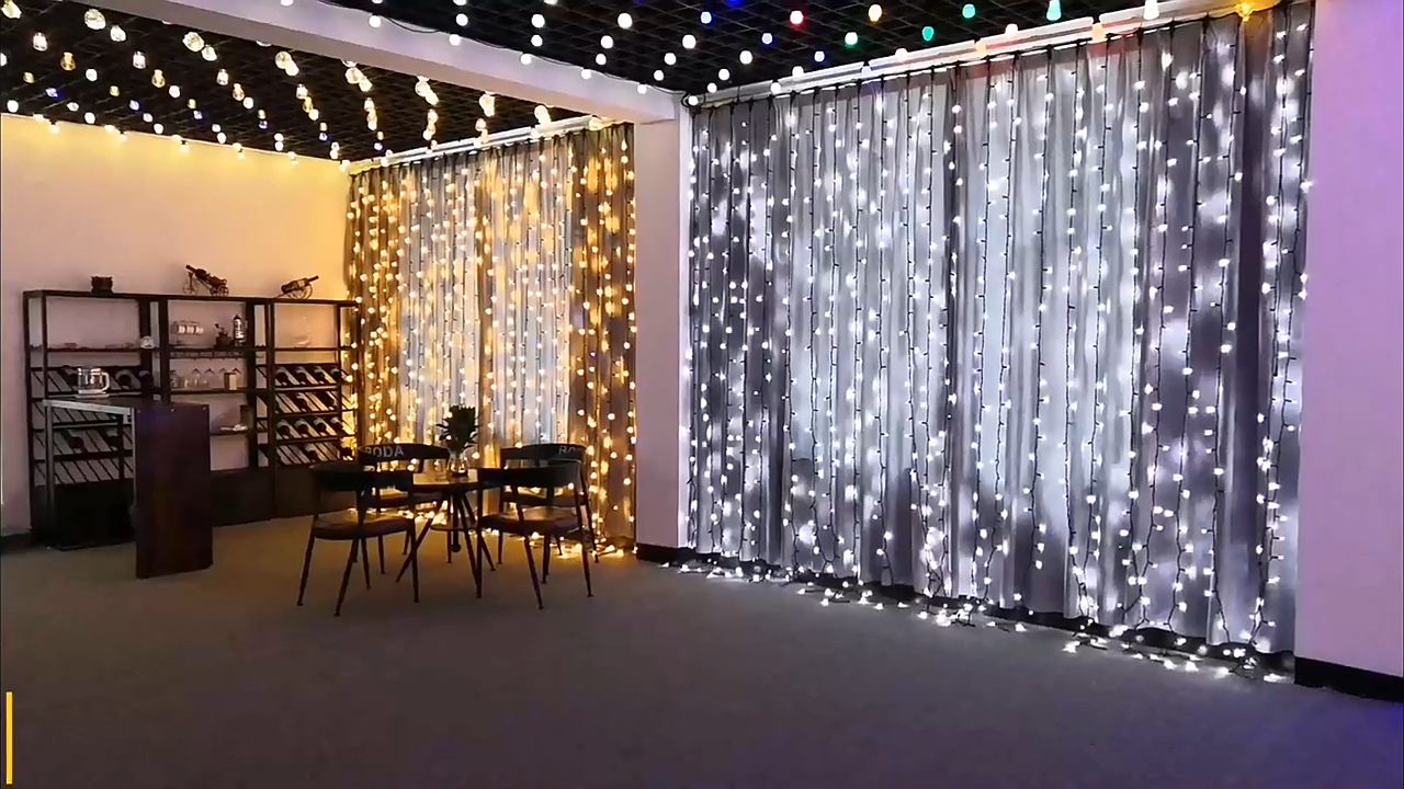 Festa a casa di nozze di Natale all'aperto Luci decorative a LED Tenda a ghirlanda Ghiacciolo Ghirlanda di luce 1