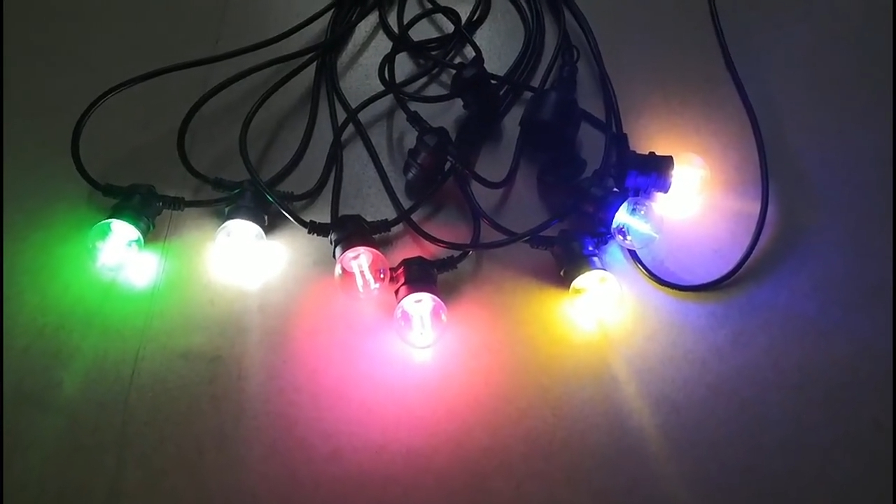 illuminazione natalizia G45 plastica E27 B22 globo dimmerabile lampadina Natale med starburst luci 230v 24v lampadina a filamento led 1