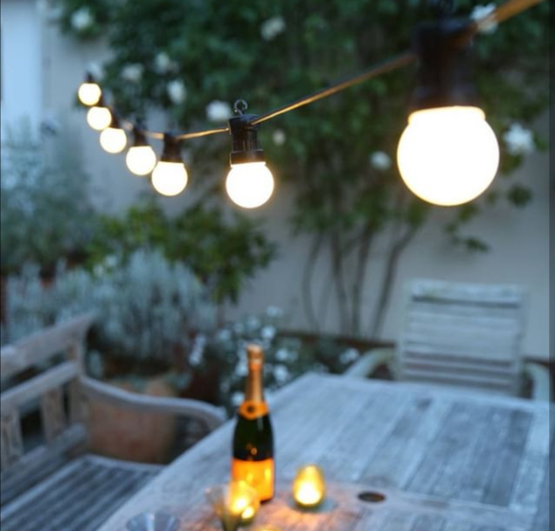 wendadeco 5M 10LED Globe String Lights Waterproof G50 Light Bulbs for Wedding Indoor Outdoor holiday Decoration 4