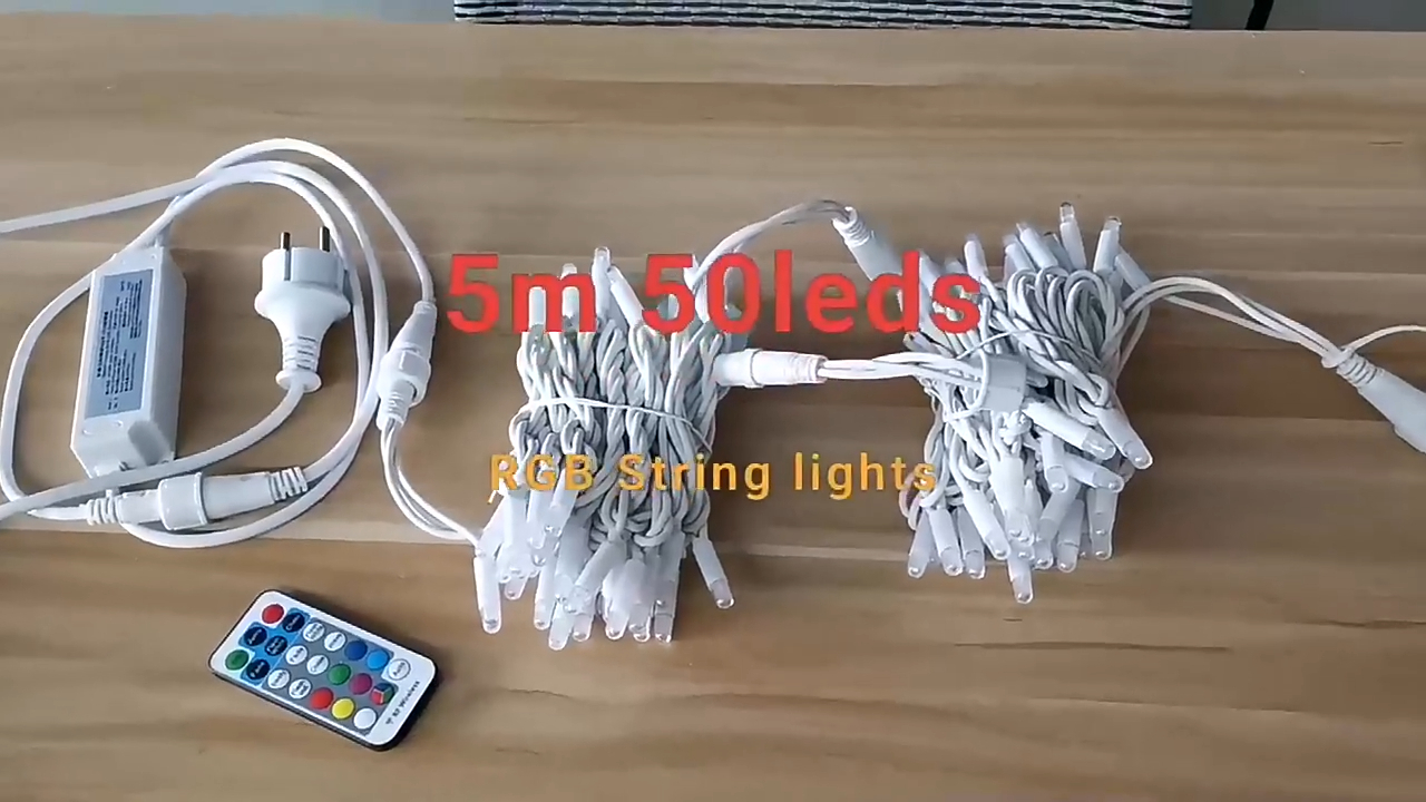 ホット販売 RGB LED ストリングライト防水 IP65 メッドスターバーストランプアダプター付きホリデー照明クリスマス装飾用 1