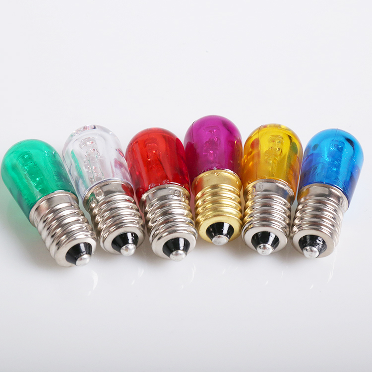 สีขาว/สีแดง/สีส้ม/สีฟ้า/สีเขียว/สีเหลืองมะละกอแสง0.5วัตต์E14 LEDหลอดไฟคริสต์มาสไฟตกแต่งหลอดไฟ 2