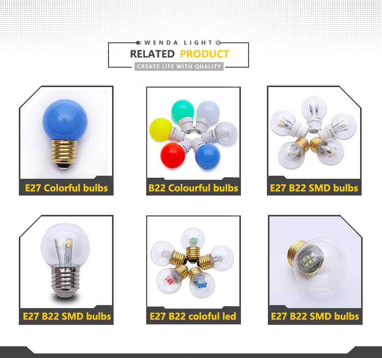 Lampadina led decoro RGB G45 lampadina led cambia colore plastica G45 addobbi natalizi | Wenda Deco 14