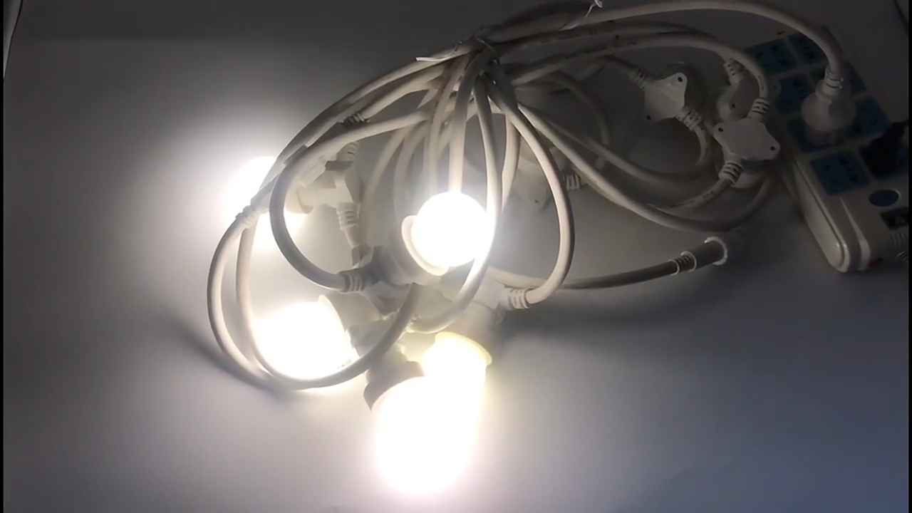 E27 Connectable Festoon Belt Light Led round  White Cable For Outdoor weeding  festoon | Wenda Deco 1