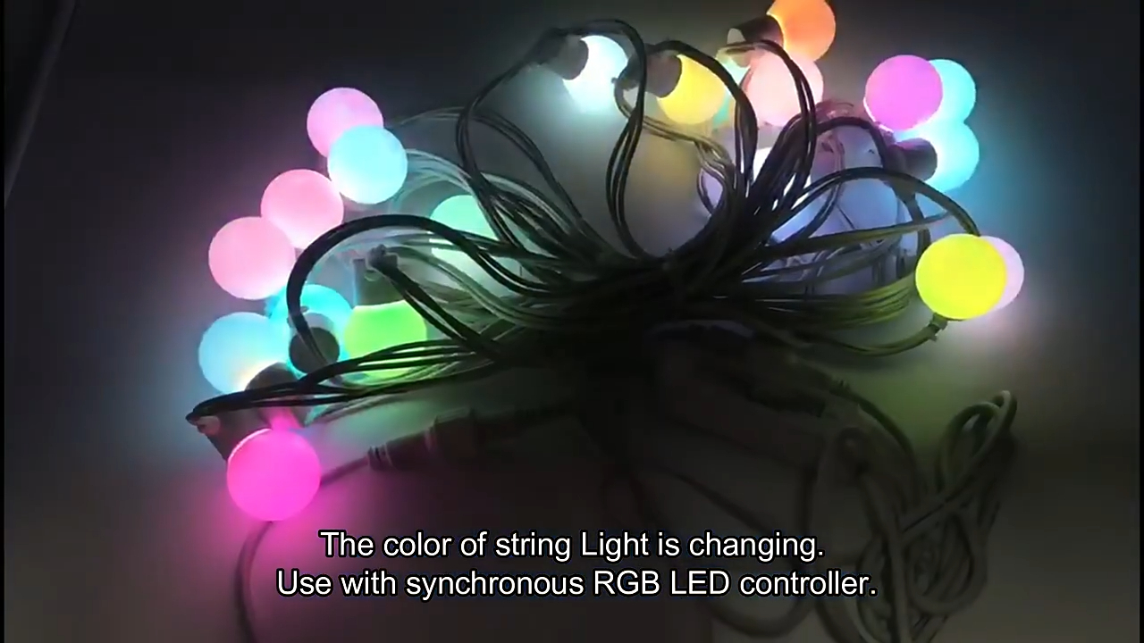 IP44 مقاوم للماء 50ft G45 أضواء عيد الميلاد LED الديكور في الهواء الطلق أضواء سلسلة RGB - Wenda Deco 1