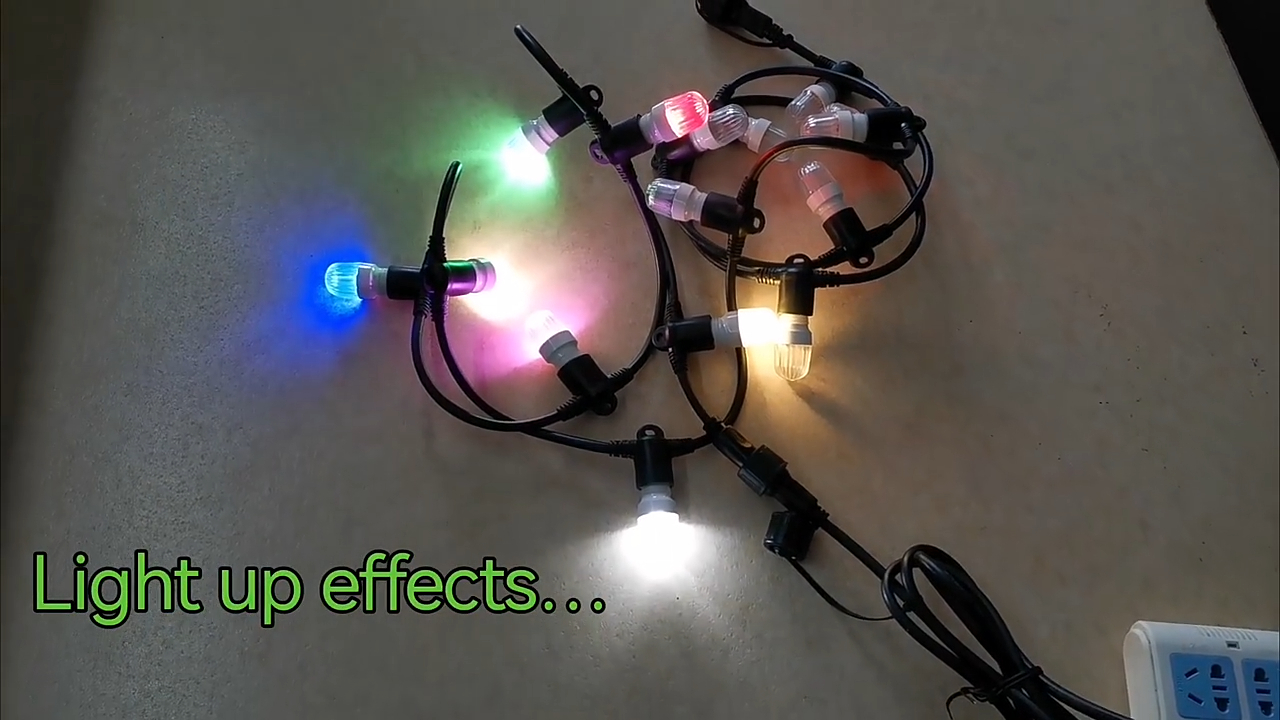 屋外点滅 LED ストリング ライト電球ストリング 5 メートル 10 メートル接続可能な防水 e14 ベルト卸売 - WENDA DECO 1