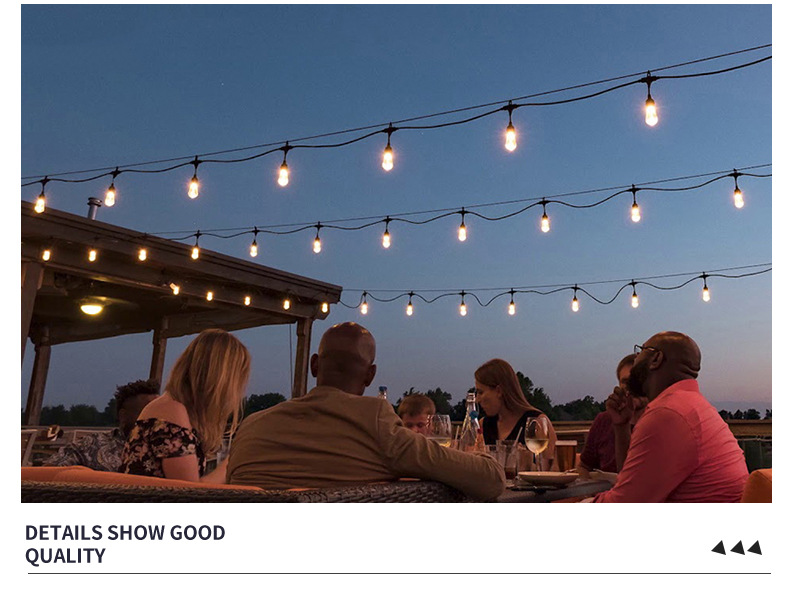 Custom S14 Festoon luzes pátio string fabricantes de iluminação de férias ao ar livre Da China | Wenda Deco 10