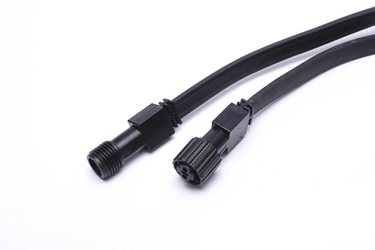 Outdoor waterproof festoon belt lights e27 sockets rubber cable lighting black flat manufacturers | Wenda Deco 7