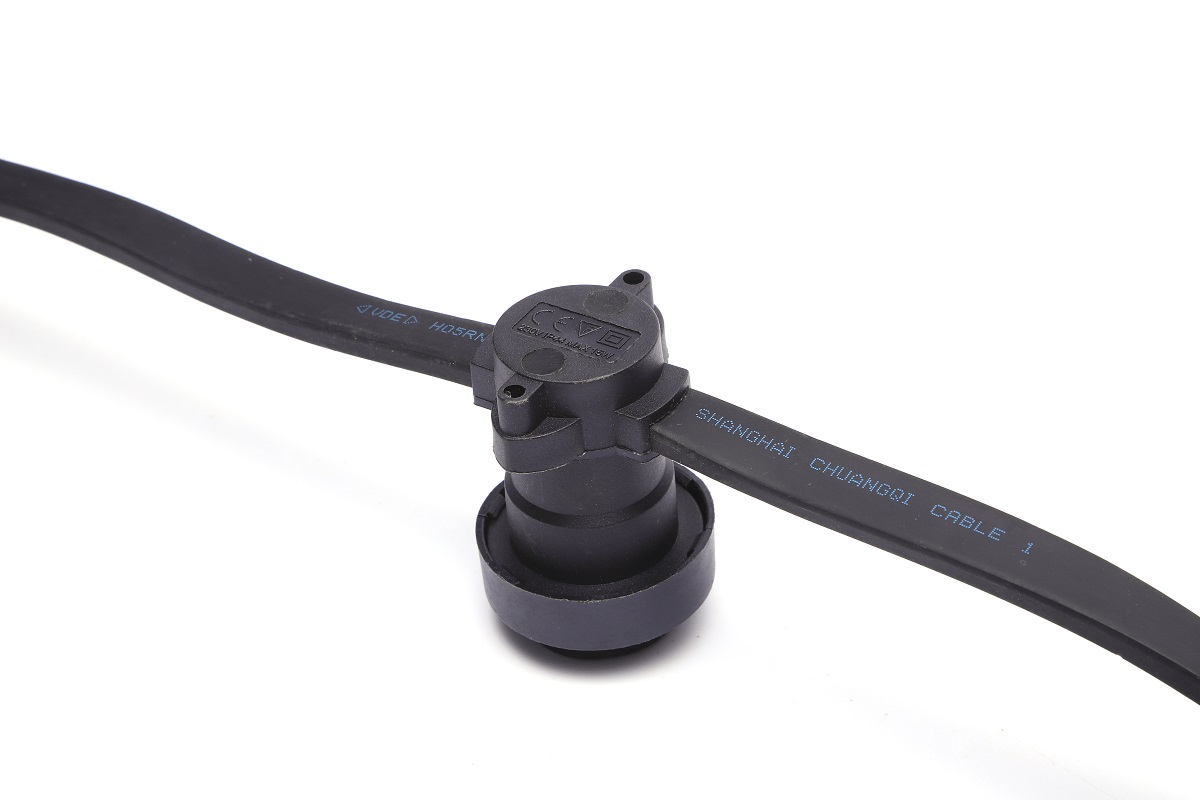 Outdoor waterproof festoon belt lights e27 sockets rubber cable lighting black flat manufacturers | Wenda Deco 9