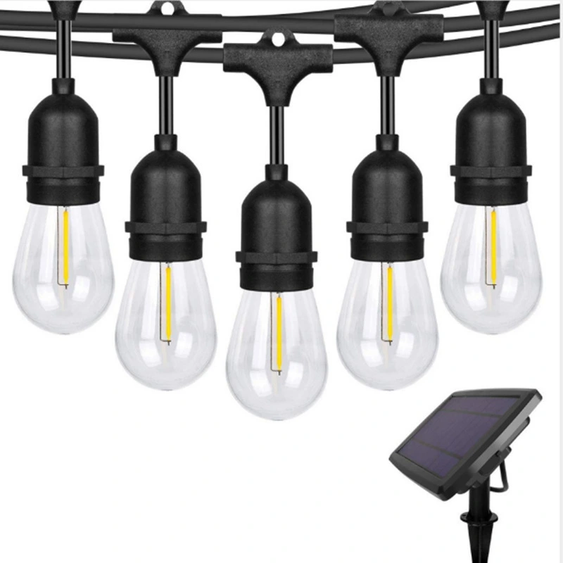 WENDA E27 Globe S14 corda solar festão luzes ao ar livre 1