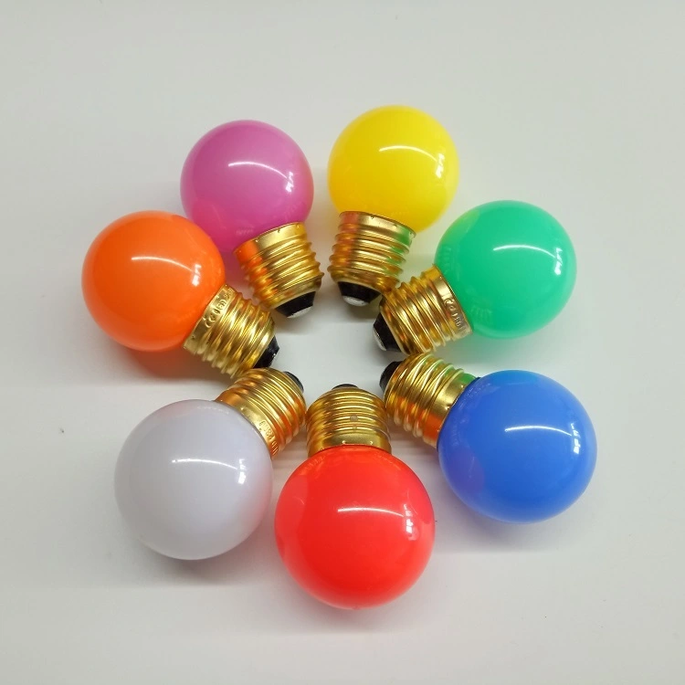 E27 E14 B22 LED Festoon Party Lights Plaric PC Coloured G45 1W Bulb 24v lamp 1