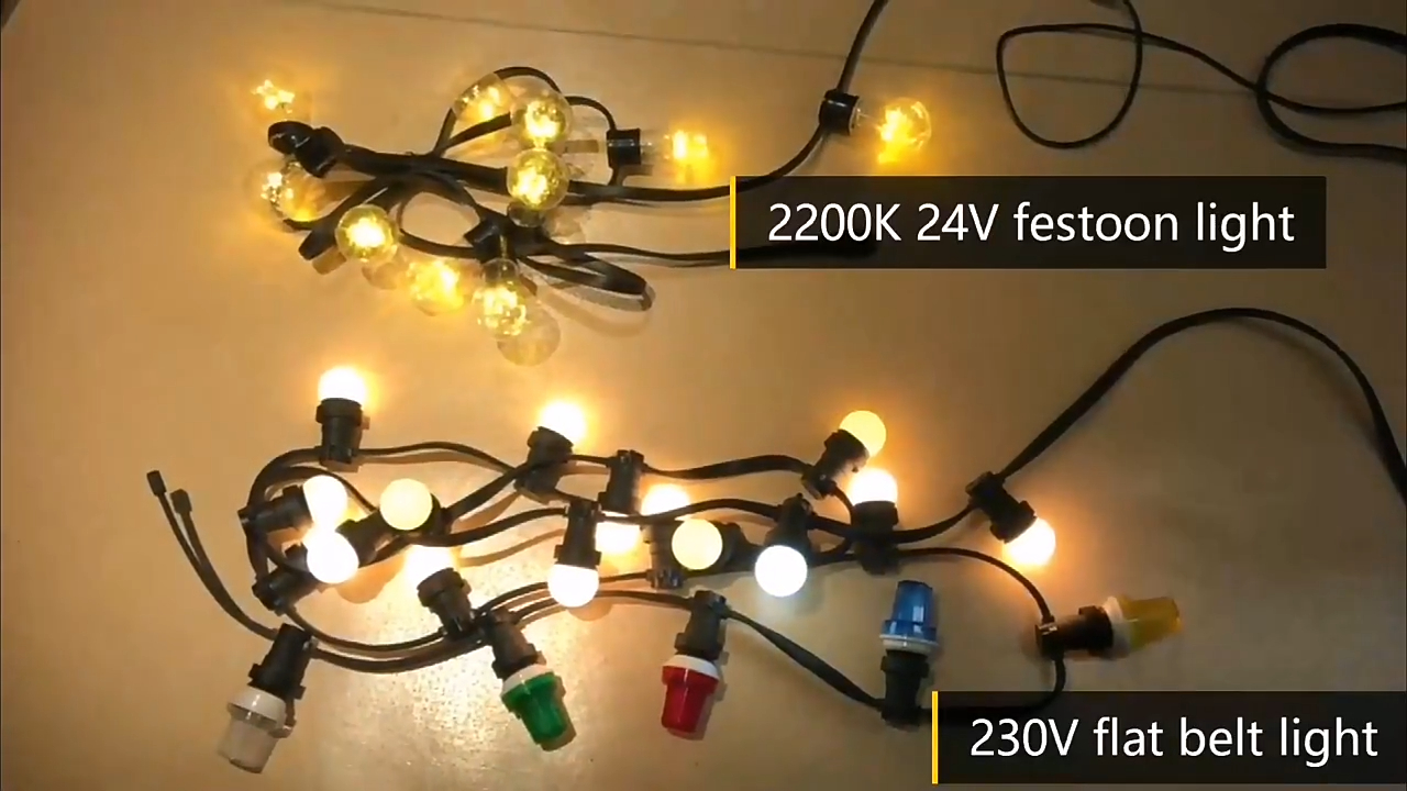 Wholesale 24V VS 230V flat string light with good price - Wenda Deco 2
