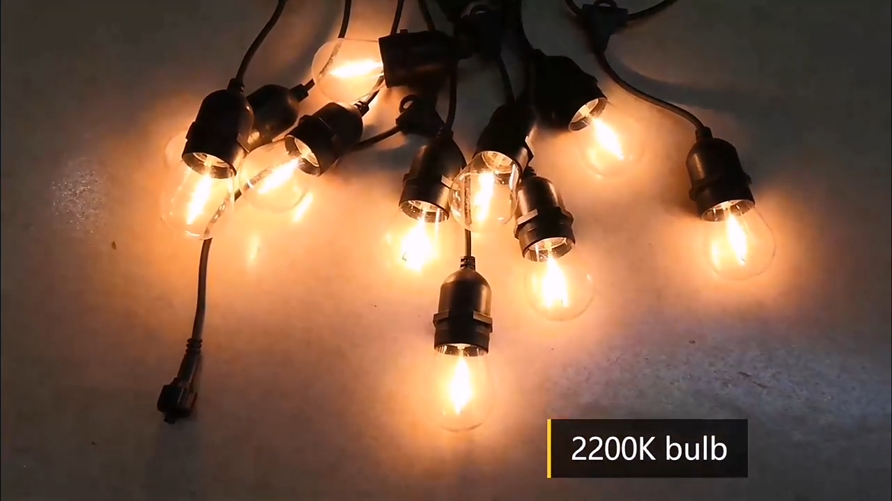Lâmpada vintage comercial edison drop festão luzes de corda usam luz de cinto de festão à prova d'água pendurada ao ar livre 12