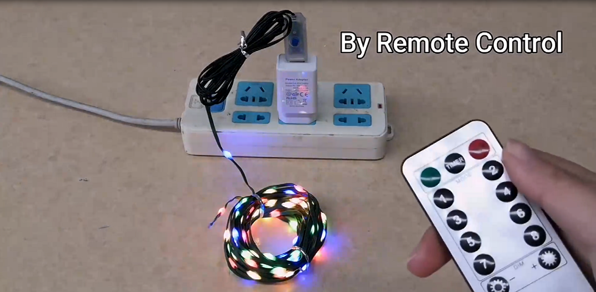 Christmas outdoor string lights with remote and solar panel  IP67 waterproof 8 twinkle lighting for outdoor indoor 3