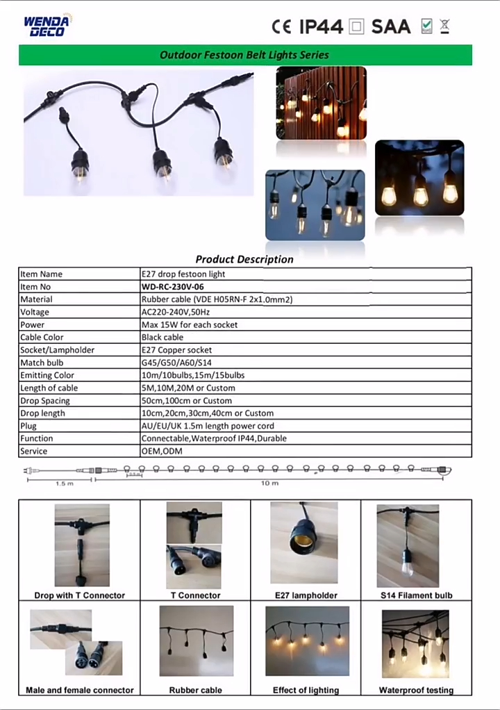 2022 Katalog baru untuk Festoon lights | Wenda Deco 2