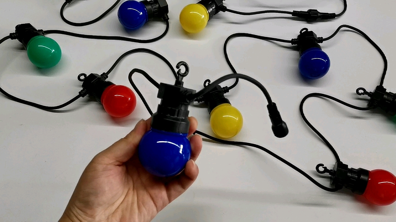 Bola pendurada de guirlanda ao ar livre G50 festão jardim pátio luzes de corda para decorações de quintal de casamento 1