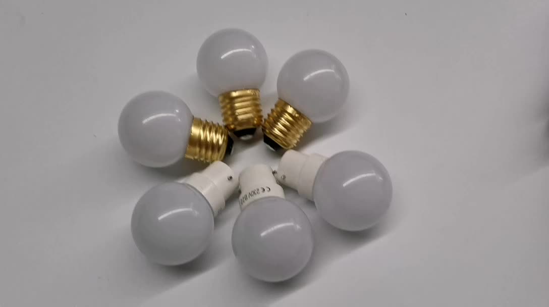  Customized 220v 1w RGB led light bulb G45 plastic E27 B22 led bulb manufacturers From China | Wenda Deco 