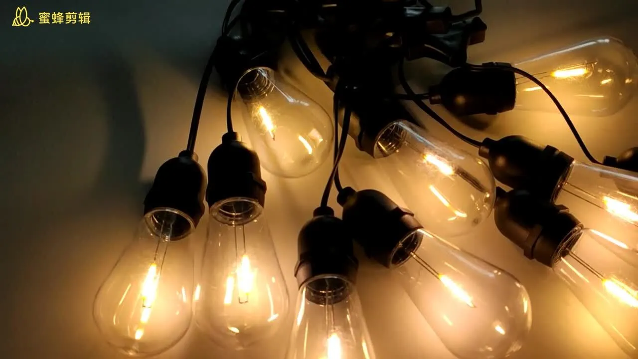 مصباح خيوط أبيض دافئ مقاوم للماء s14 led سلسلة ضوء غلوب جارلاند ضوء قابل للتوصيل للزينة الخارجية لبلد آخر 1