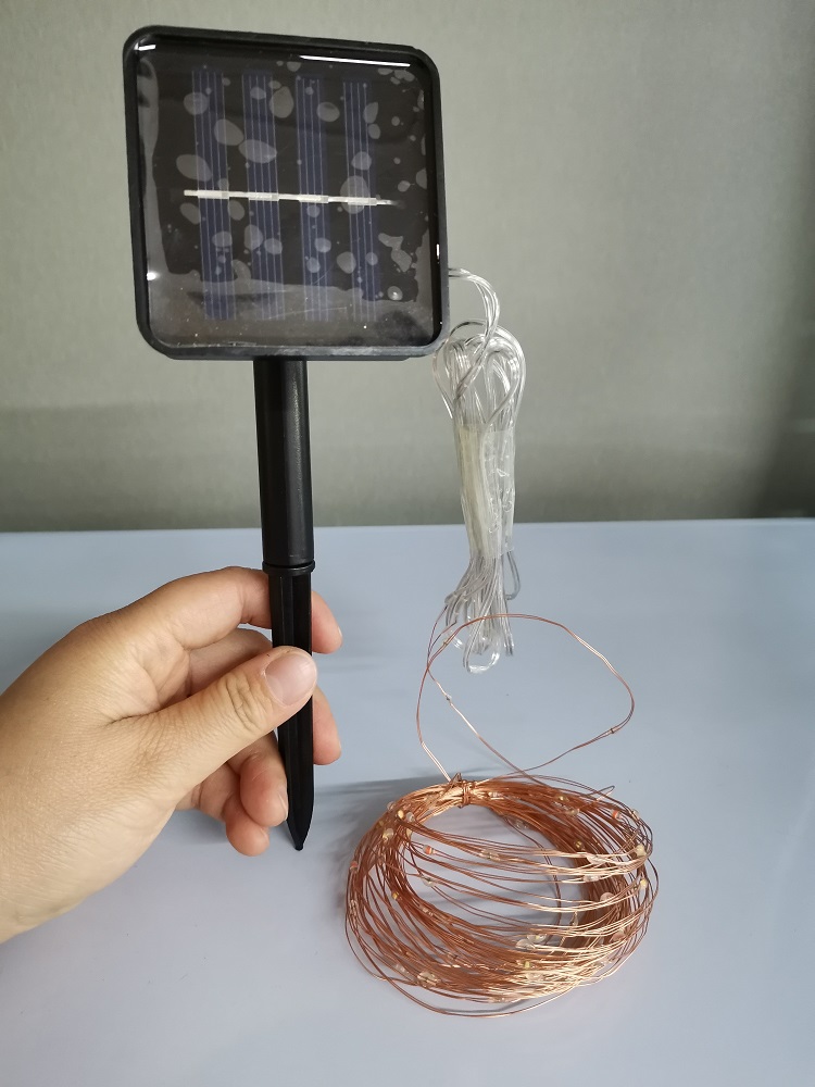Copper wire 10m 100led solar fairy lights outdoor warm white 28