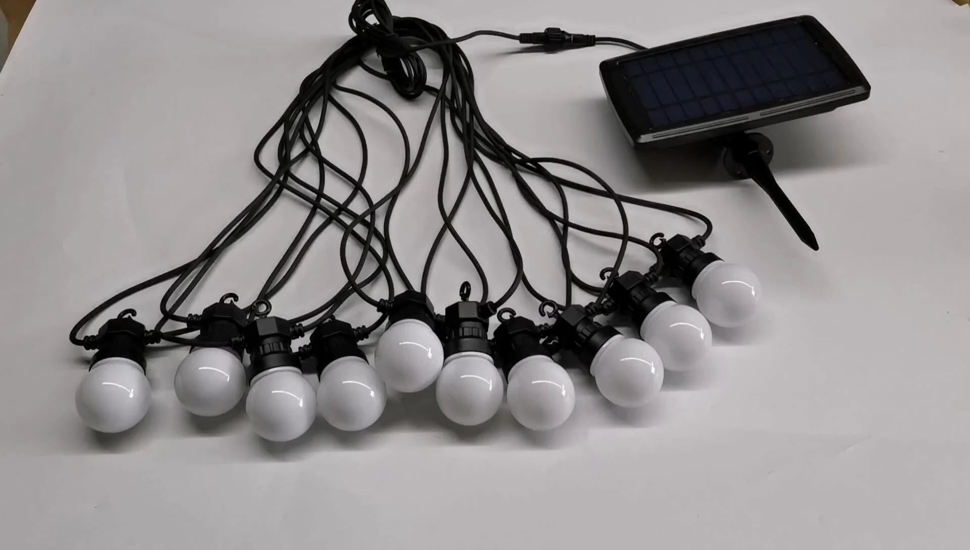 WENDA - Luce a LED solare a forma di globo di Natale per esterni G50 LED Decorazione Luci Stringa di lampadine Luci di Natale solari Stringa solare G50 1