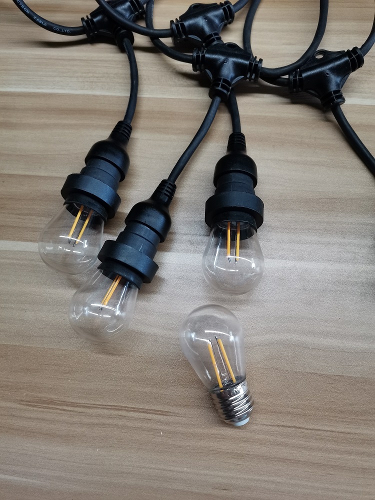 Luci da giardino a stringa di festoni commerciali IP65 collegabili luci di festoni impermeabili per esterni 100m Azienda - Wenda Deco 27