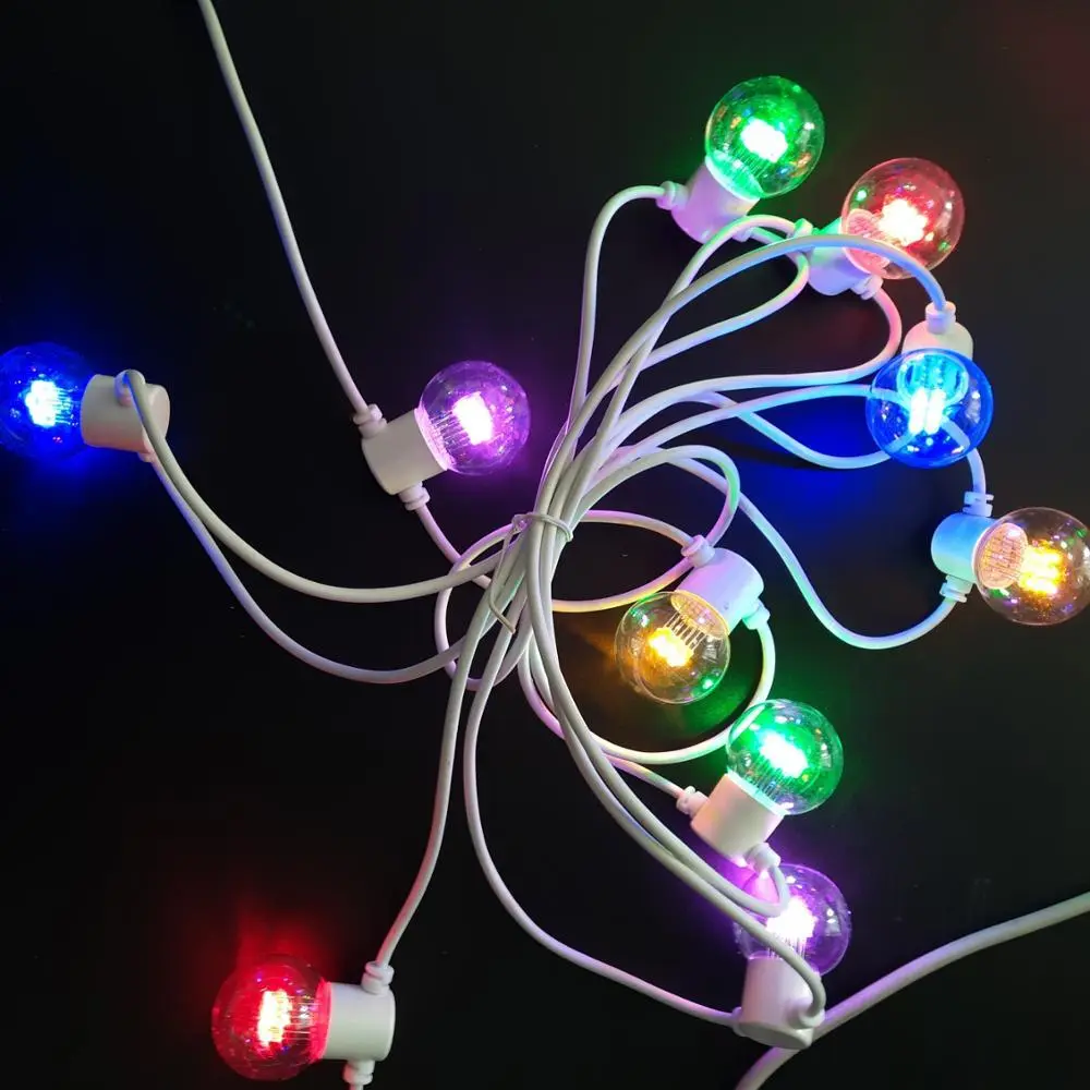 عطلة الإضاءة 5M 10LED حديقة الفناء عكس الضوء G45 جارلاند سلسلة أضواء عيد الميلاد الديكور 1