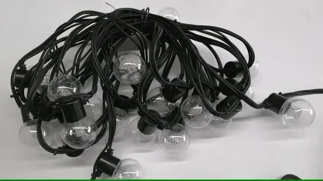 Catena luminosa a LED di Natale Luci per esterni a forma di globo per esterni di alta qualità 5m 10m G45 Luce per stringa Globo trasparente Bianco caldo IP44 220 1