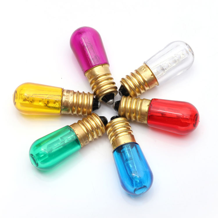 Пластиковая мини-светодиодная лампа E14, теплая, красная, зеленая, синяя, желтая, 14 В, светодиодная лампа E14, 24 В 16